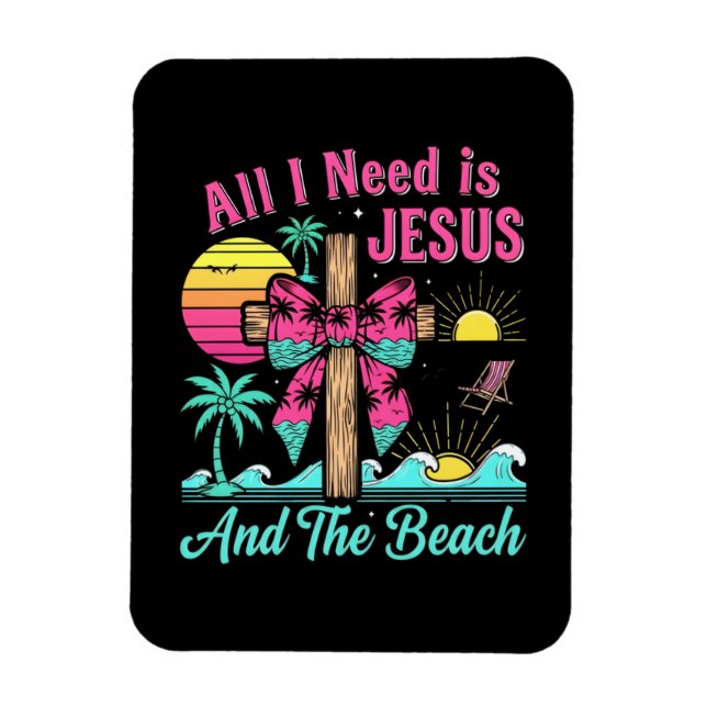 Íman Tudo Que Preciso É Jesus E A Praia (Vertical)