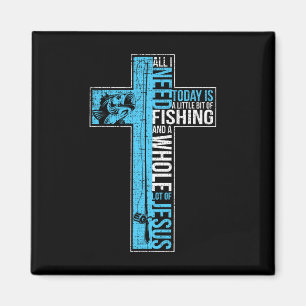 Íman Tudo Que Preciso É Pescar E Jesus Cristo Cruzado C