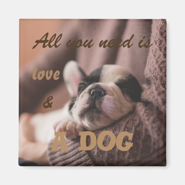 Íman Tudo que você precisa é amor e cão (Frente)