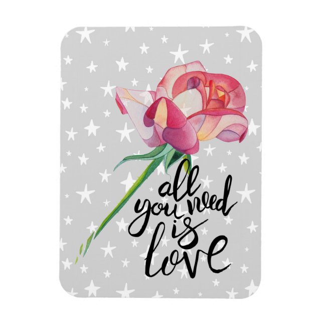 Íman Tudo que você precisa é Rosa de amor (Vertical)