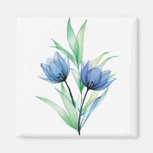 Íman tulipa azul