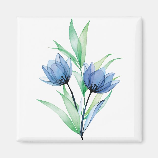 Íman tulipa azul (Frente)