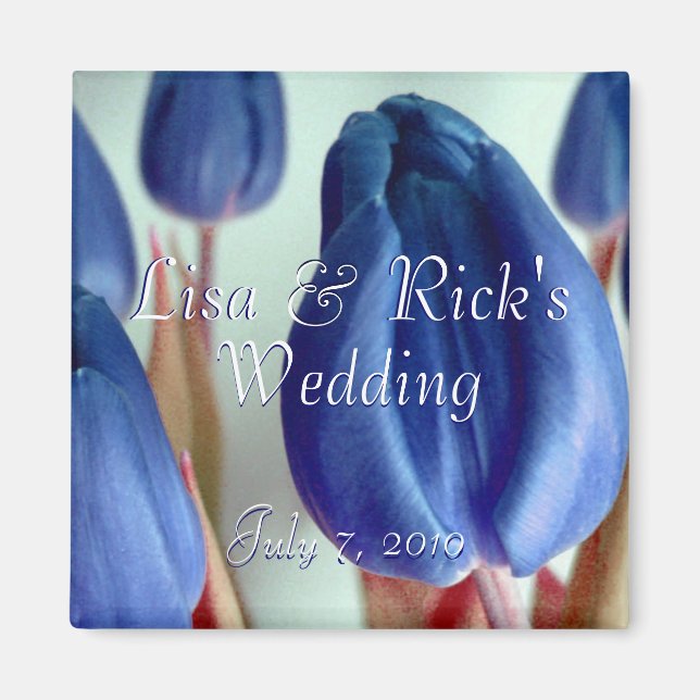 Íman Tulipas Azuis (Frente)