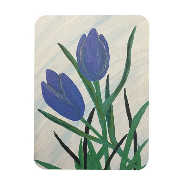 Íman Tulipas Azuis (Vertical)