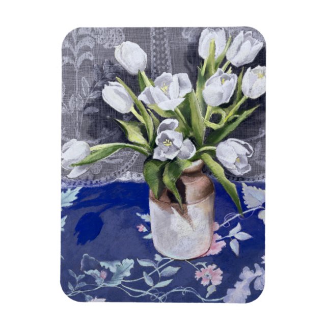 Íman Tulipas brancas 1994 (Vertical)