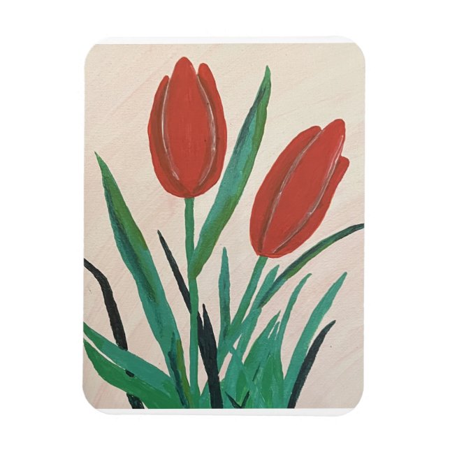 Íman Tulipas Vermelhas (Vertical)