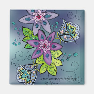 Íman Tulps Coloridos Magnet (quadrado)