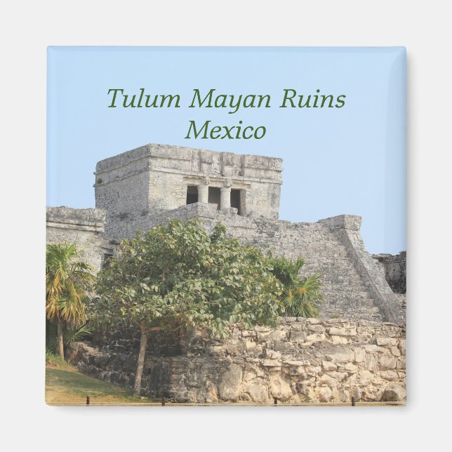 Íman Tulum Mayan Ruins, México Viagem Magnet (Frente)