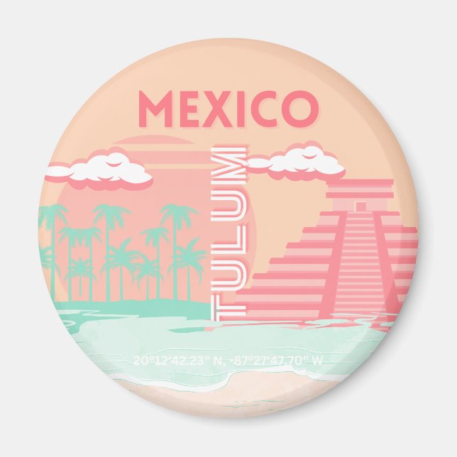 Íman Tulum, México, Viagem Art (Frente)