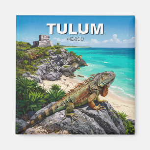 Íman Tulum Mexico Viagem Iguana