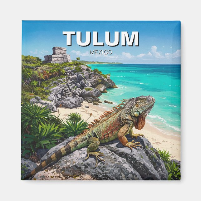 Íman Tulum Mexico Viagem Iguana (Frente)
