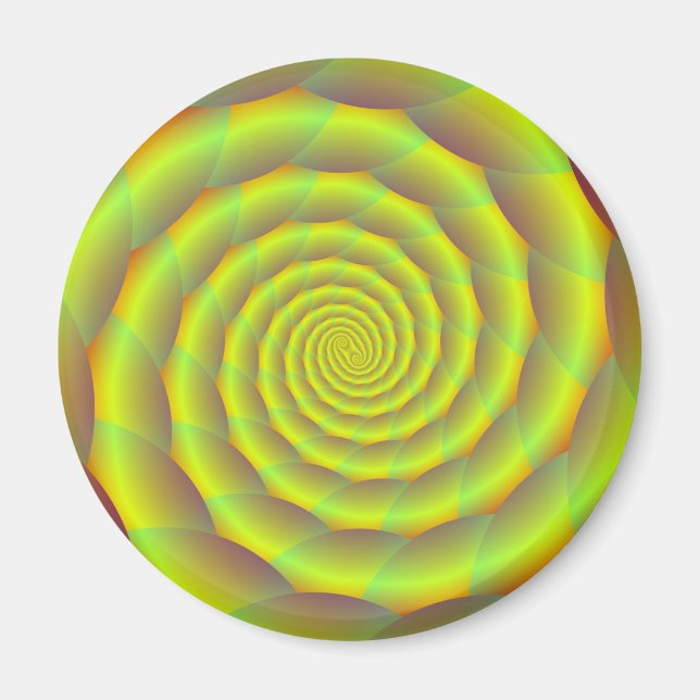 Íman Túnel de Corda Amarela Enrolada com Magnet (Frente)