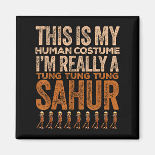 Íman Tung Tung Tung Sahur Dia de as Bruxas engraçado do