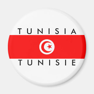Íman tunisie do símbolo do texto do nome da bandeira d