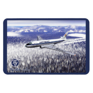 Íman Tupolev (Туполев) Tu-104 sobre Sibéria