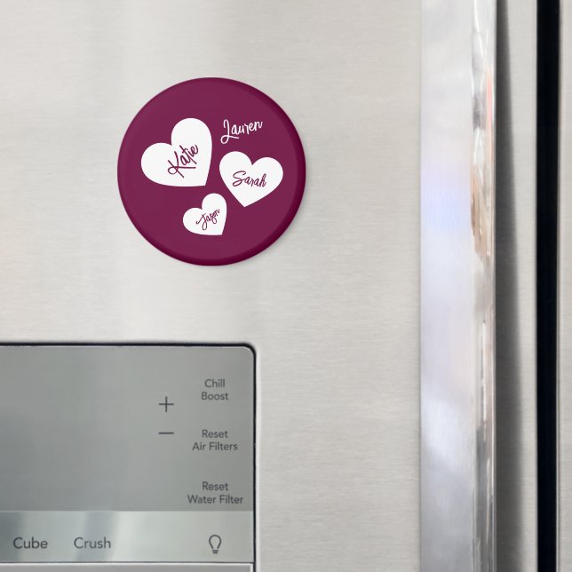 Íman Turbilhão de Corações da Mãe Personalizada (In Situ (Fridge))