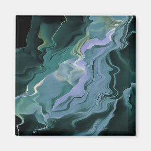 Íman Turbulência Azul - Arte Abstrato