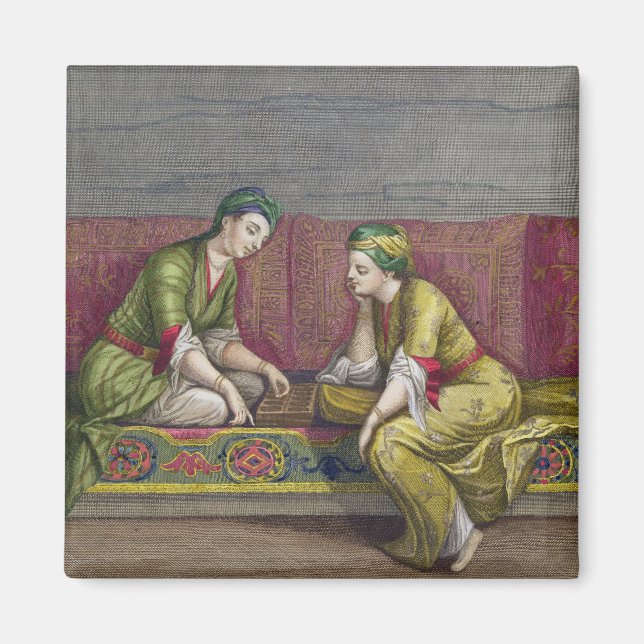 Íman Turcas Meninas, jogando Mangala, século 18 (passag (Frente)