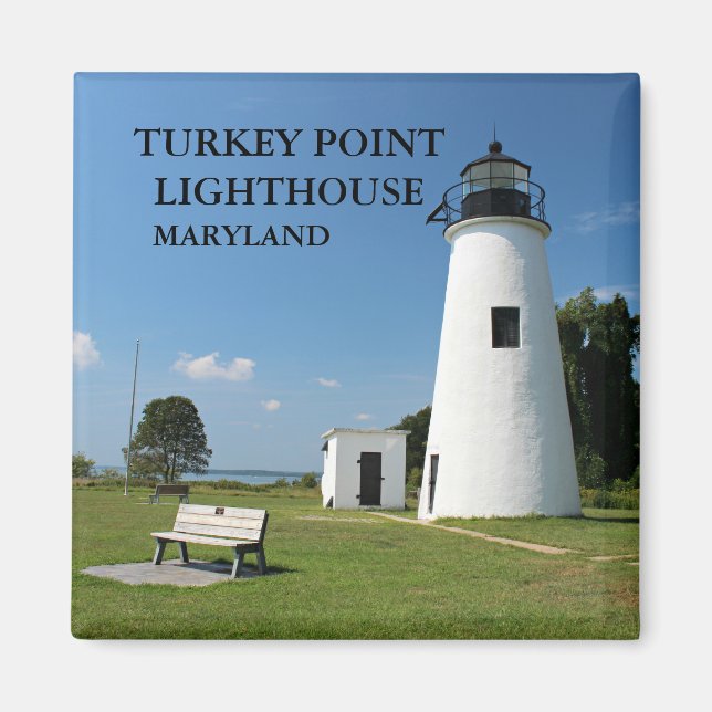 Íman Turco Point Lighthouse, Maryland Magnet (Frente)