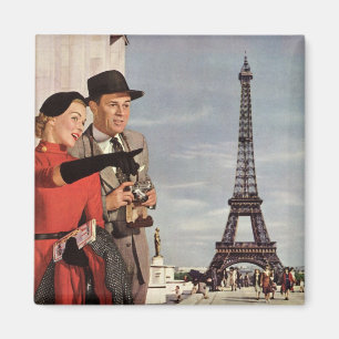 Íman Turistas Antigos na Torre Eiffel, Férias em Paris
