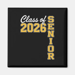 Íman Turma De 2026 Graduado Sênior Amarelo Graduação