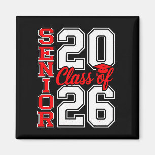 Íman Turma De 2026 Senior 26 Vermelho Graduação Graduad