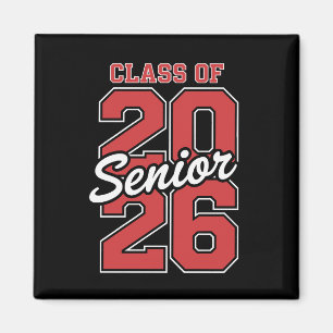 Íman Turma De 2026 Senior Vermelho Graduação 26 Graduad