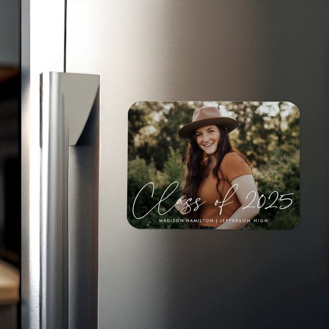 Íman Turma Moderna de 2026 Graduação com Letra Branca (Criador carregado)