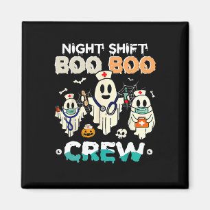 Íman Turno Boo Crew Enfermeira Ghost Halloween Enfermei