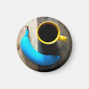 Íman Turquesa Banana e Mug de Café Amarelo - Pop