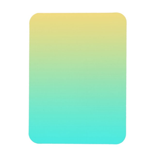 Íman Turquesa de Fundo Gradiente de Pastel Amarelo (Vertical)
