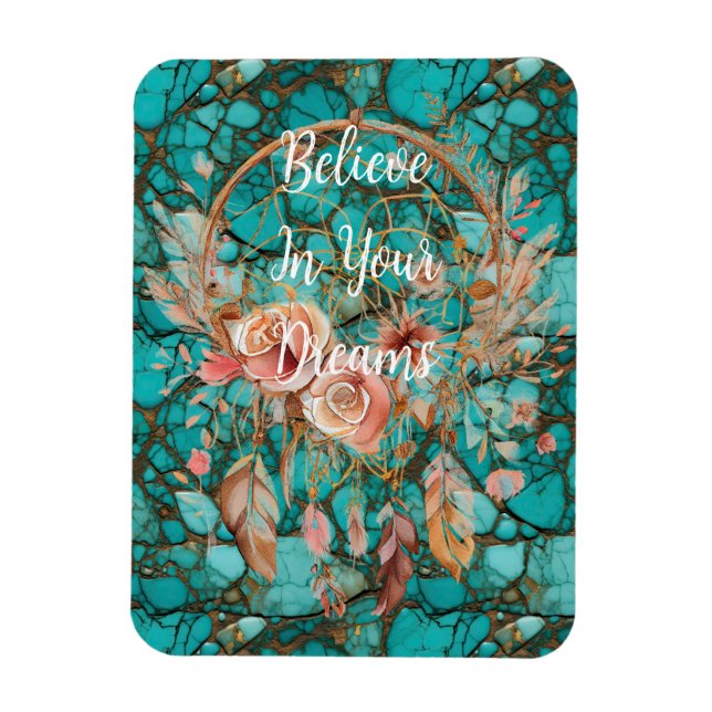 Íman Turquesa Dream Catcher (Vertical)