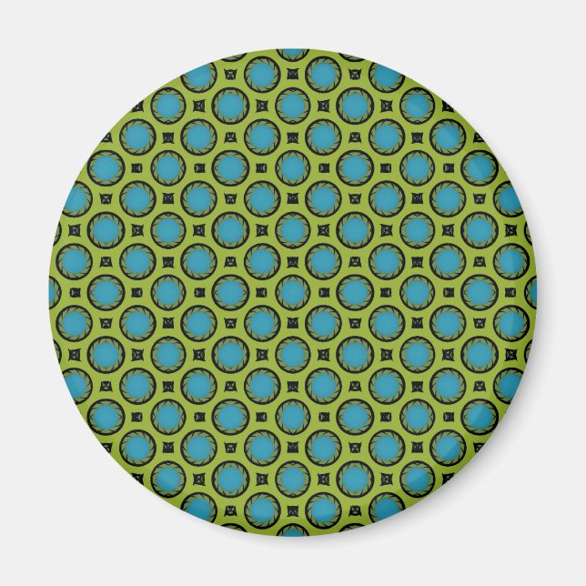 Íman Turquesa e amarelo (Frente)