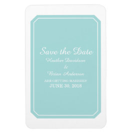 Íman Turquesa Simplesmente Elegante Salve a Data