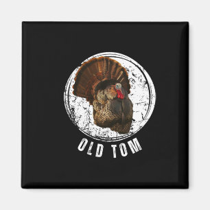 Íman Turquia Caçando Camisa Antigo Tom Gobbler Turquia 
