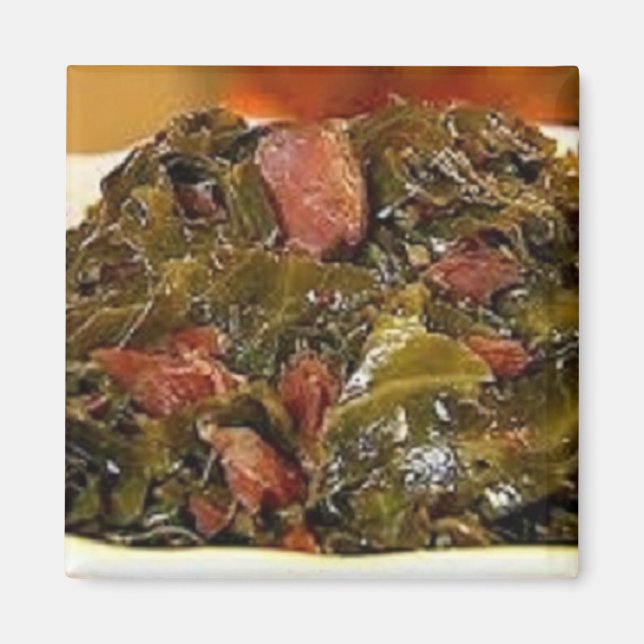 Íman Turquia fumada Collard Greens (Frente)