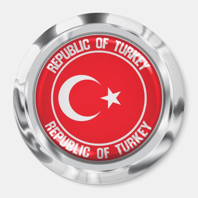 Íman Turquia Round Emblem (Frente)