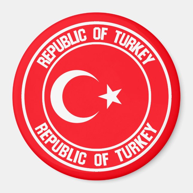 Íman Turquia Round Emblem (Frente)