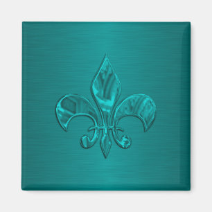 Íman Turquoise Fleur de Lis
