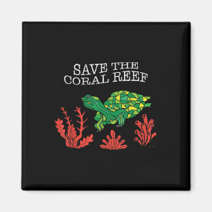 Íman Turtle Coral Salva O Meio Ambiente Do Recife De Co