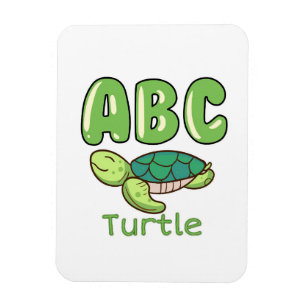 Íman Turtle Lover Alphabet ABC - Letra Turtle