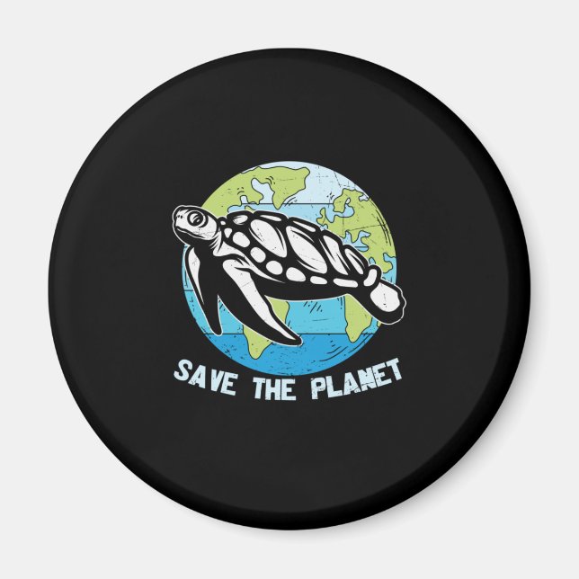 Íman Turtle Lover | Salvar o planeta (Frente)