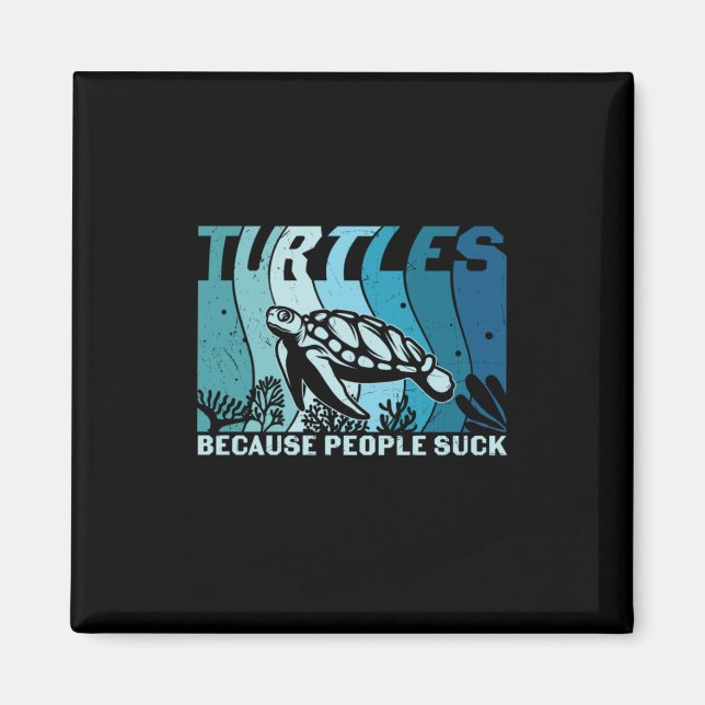 Íman Turtle Lover | Tartarugas Porque Pessoas (Frente)