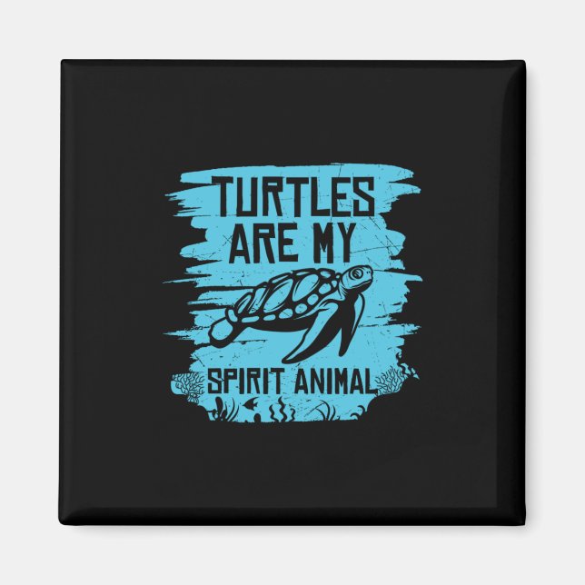 Íman Turtle Lover | Tartarugas São Os Meus Animais Espi (Frente)