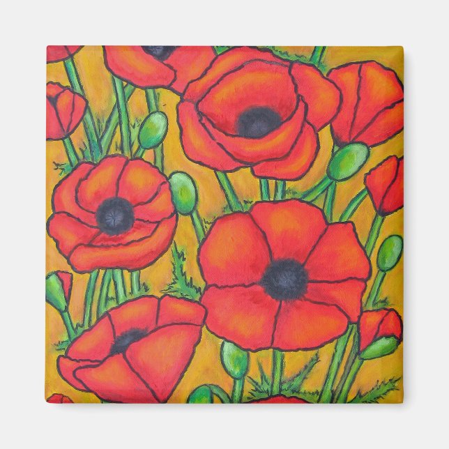Íman Tuscan Poppies Magnet (Frente)