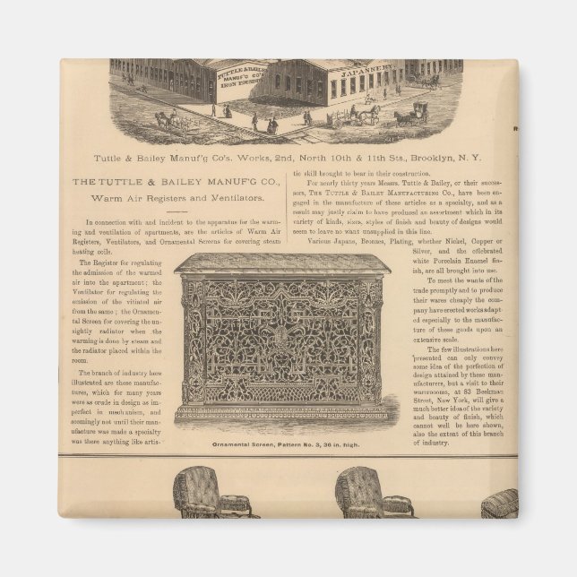 Íman Tuttle and Bailey Manufacturing Company (Frente)