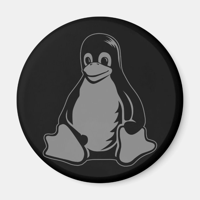 Íman Tux Penguin - (Linux, Open Source, Copyleft, FSF) (Frente)