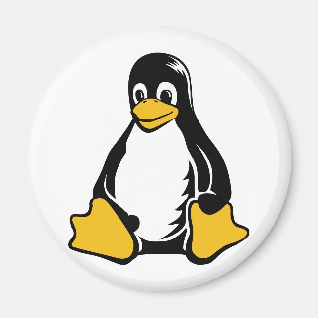 Íman Tux Penguin - (Linux, Open Source, Copyleft, FSF) (Frente)