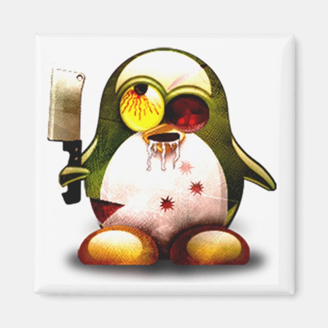 Íman Tux Zombie (Linux Tux) (Frente)
