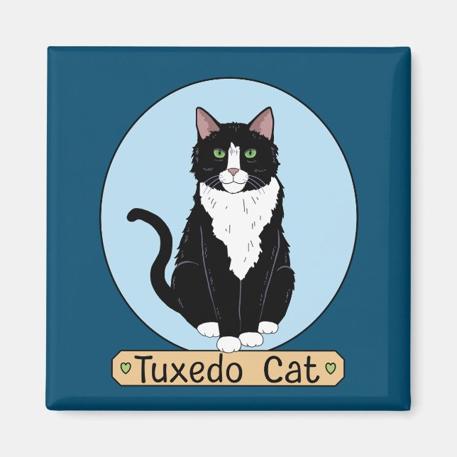Íman Tuxedo Cat (Frente)